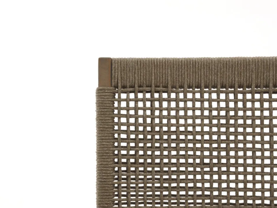 ROUGH Furniture ROUGH Batang Rope dining tuinstoel stapelbaar grijs, foto 5