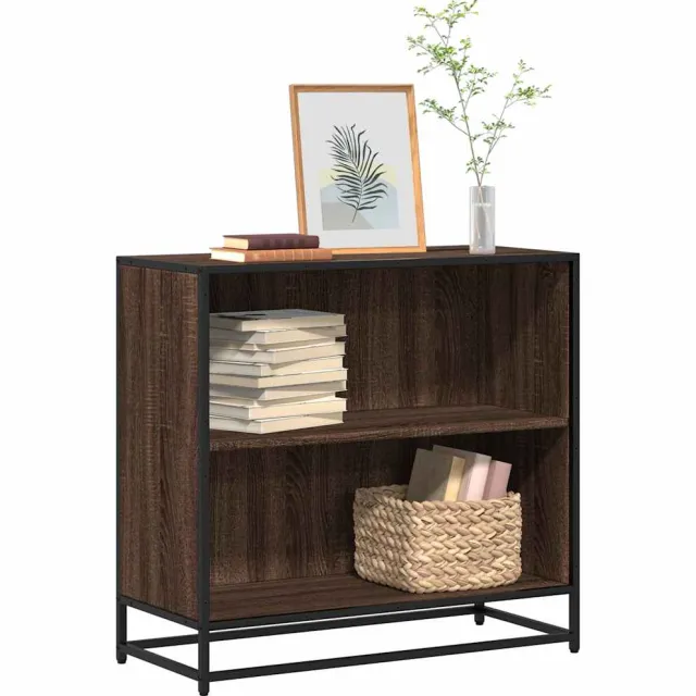 vidaXL Boekenkast 80,5x35x76 cm bewerkt hout bruin eikenkleur