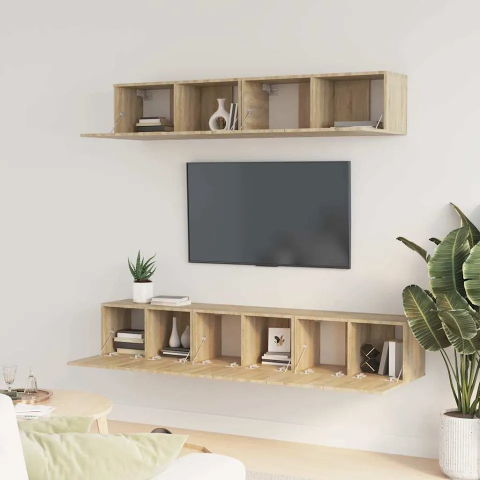vidaXL 5-delige Tv-meubelset bewerkt hout sonoma eikenkleurig, foto 2