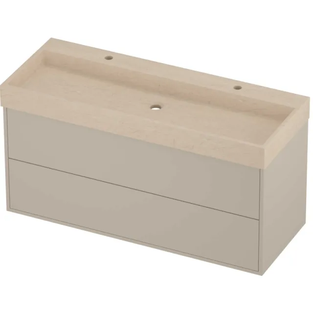 Proline Evoli Badmeubelset Hardsteen Loft 120x46x62 cm Sand Stone Soft Linen Beige
