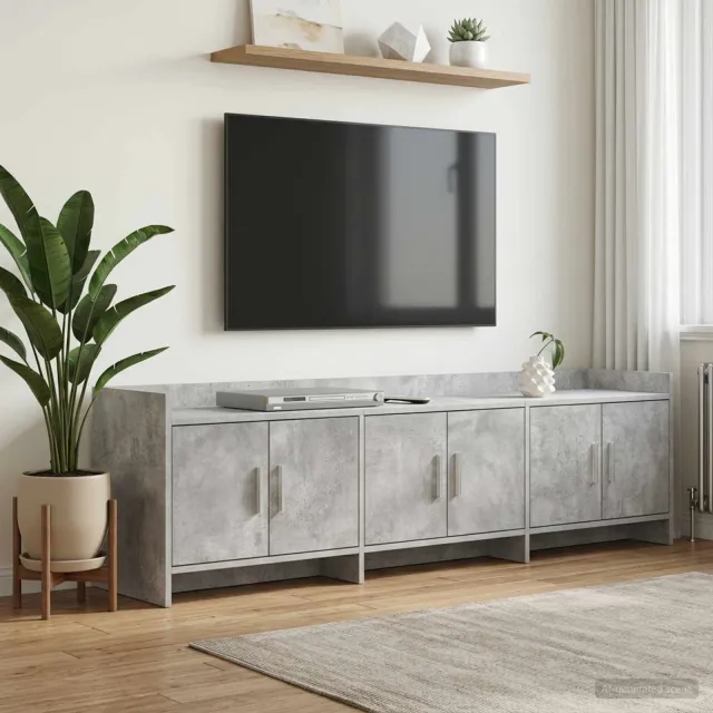 vidaXL TV-kast 168 x 33 x 47 cm Betongrijs Bewerkt hout