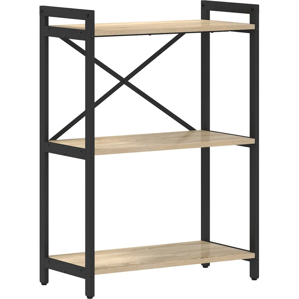 vidaXL Boekenkast 60 x 30 x 85 cm Bewerkt hout Sonoma Eiken, foto 3