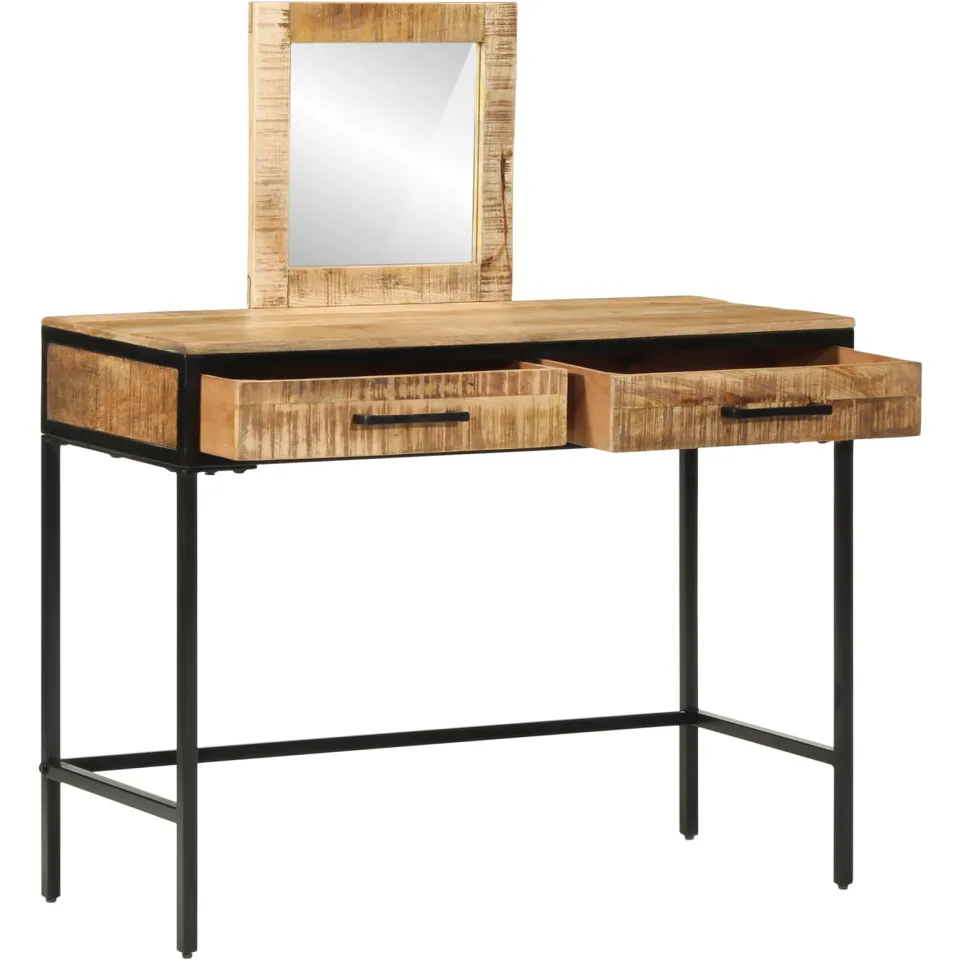 vidaXL Plafondtafel met lade Bruin 100 x 40 x 120 cm Massief mangohout, foto 2