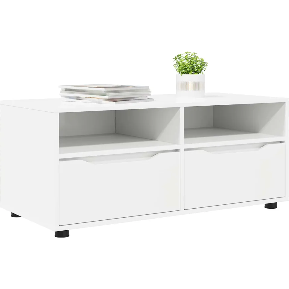 vidaXL TV-kast 100 x 48 x 43 cm Wit Bewerkt hout