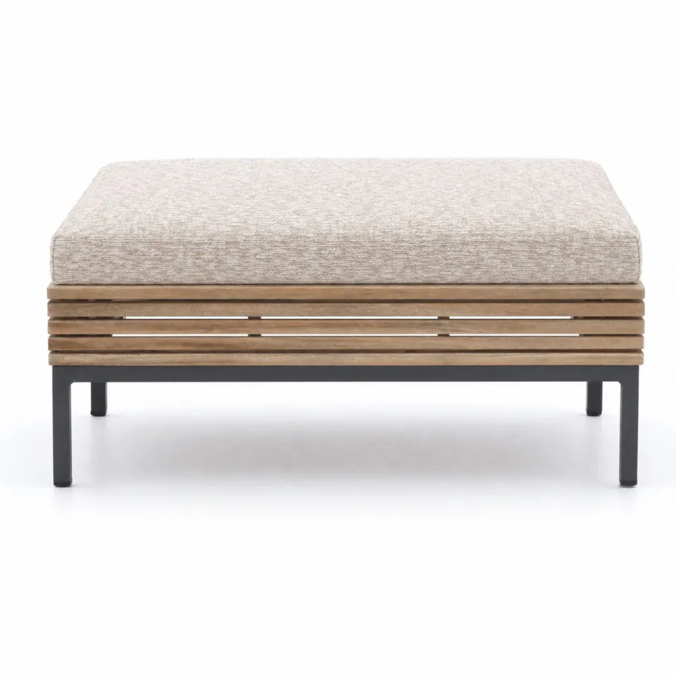 ROUGH Furniture ROUGH-D lounge voetenbank 89x52,5cm taupe, foto 2