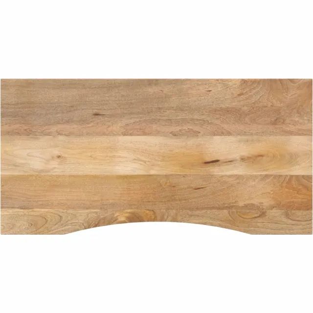 vidaXL Bureaublad met ronding 110x50x2,5 cm massief ruw mangohout bruin, foto 2