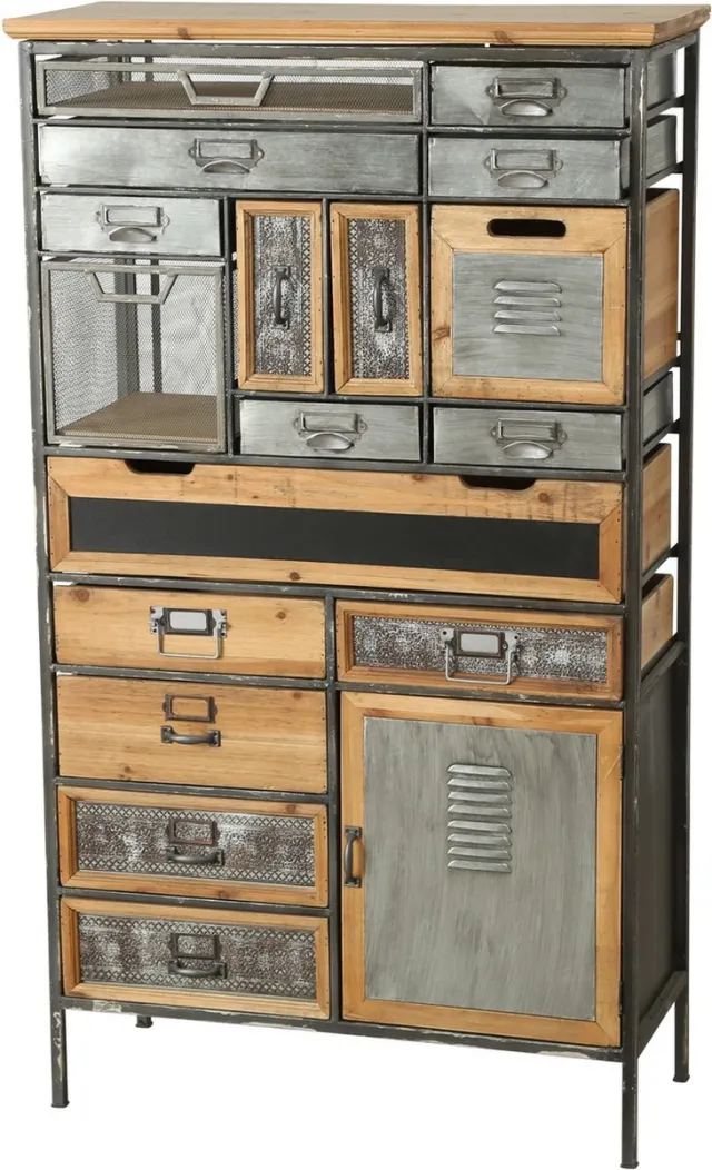 Boltze Ladekast - Thais - 111x78x31cm - veel kleur - industrieel - Boltze bruin