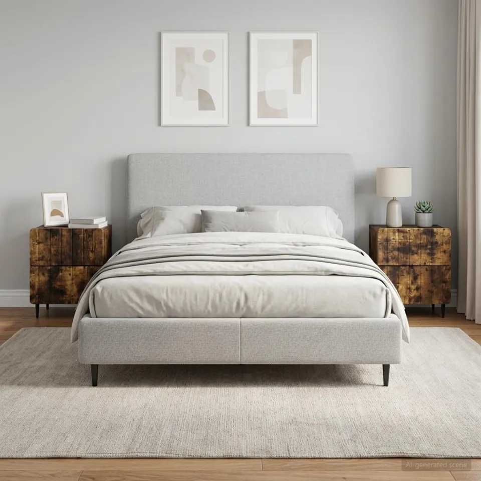 vidaXL Nachtkastje 2 st Gerookt eiken 43 x 34,5 x 49,5 cm Bewerkt hout, foto 4