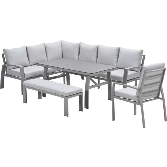 Garden Impressions Cameron lounge dining set 5-delig links - taupe