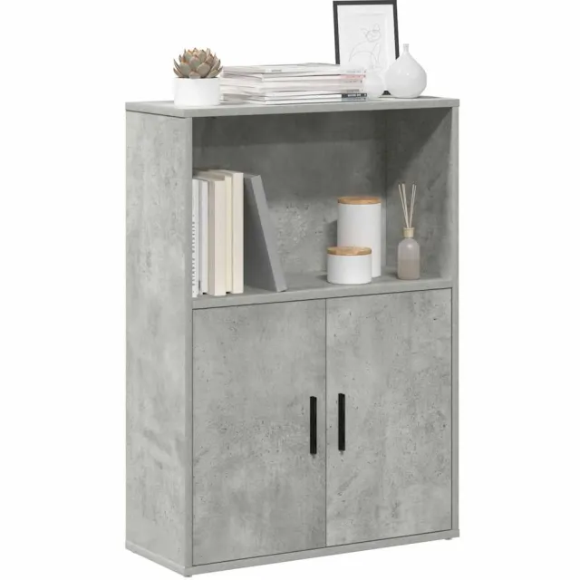 vidaXL Boekenkast 60x24x85 cm bewerkt hout betongrijs
