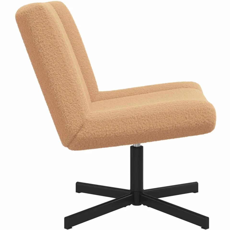 vidaXL Draaistoel Beige 63 x 75 x 76 cm Schapenvacht, foto 3