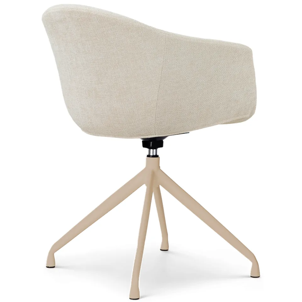 Nolon Nola-Otis draaibare eetkamerstoel cottonbeige - beige onderstel, foto 4