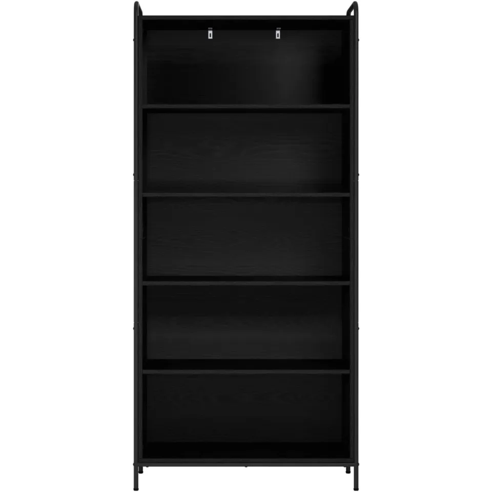 vidaXL Boekenkast 55,5 x 33 x 174 cm Bewerkt hout Zwart eiken, foto 3