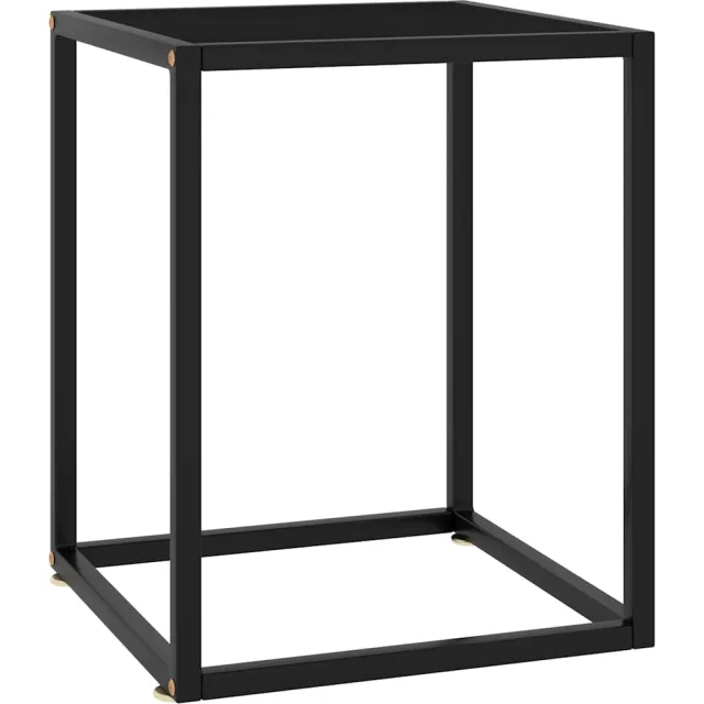 vidaXL Salontafel met zwart glas 40x40x50 cm zwart