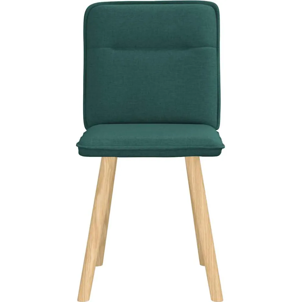 vidaXL Eetkamerstoelen 2 st stof donkergroen groen, foto 4