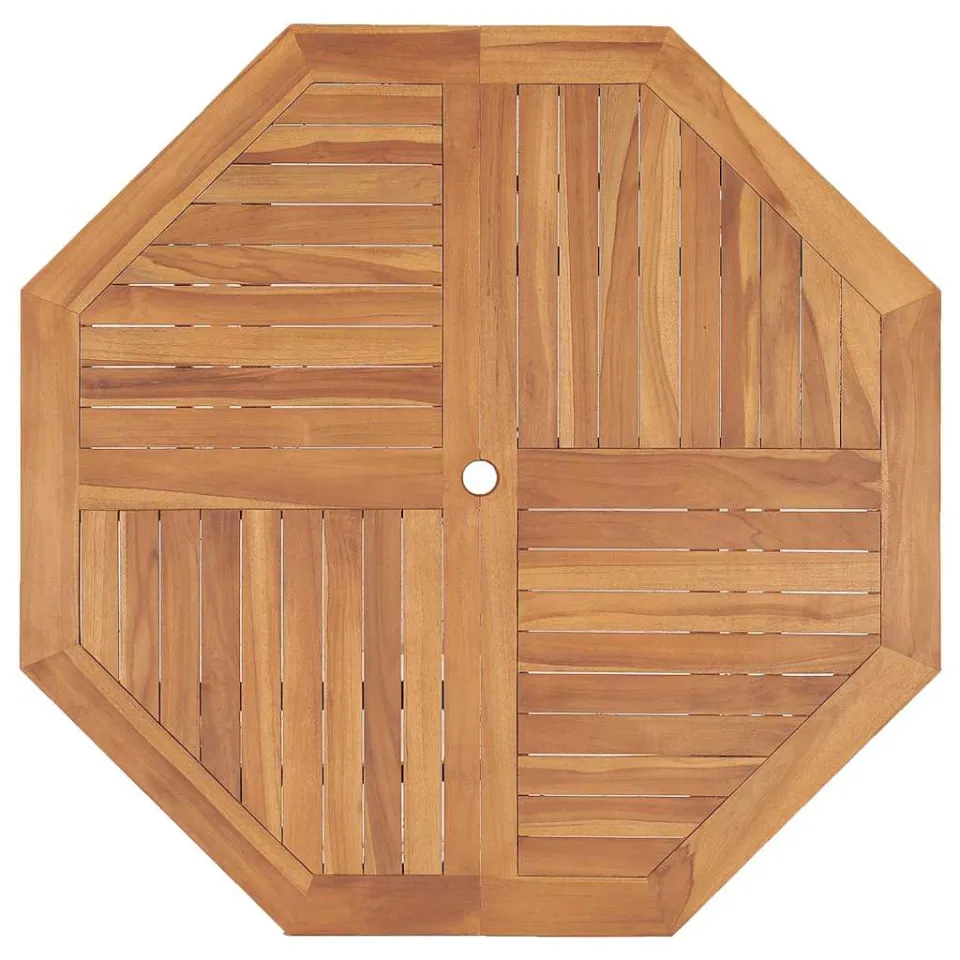 vidaXL Tuintafel 110x110x75 cm massief teakhout bruin, foto 3