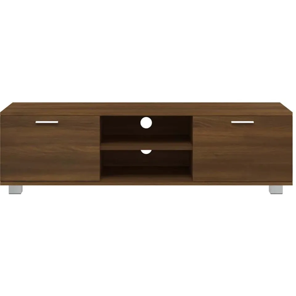 vidaXL Tv-meubel 140x40,5x35 cm bewerkt hout bruin eikenkleur