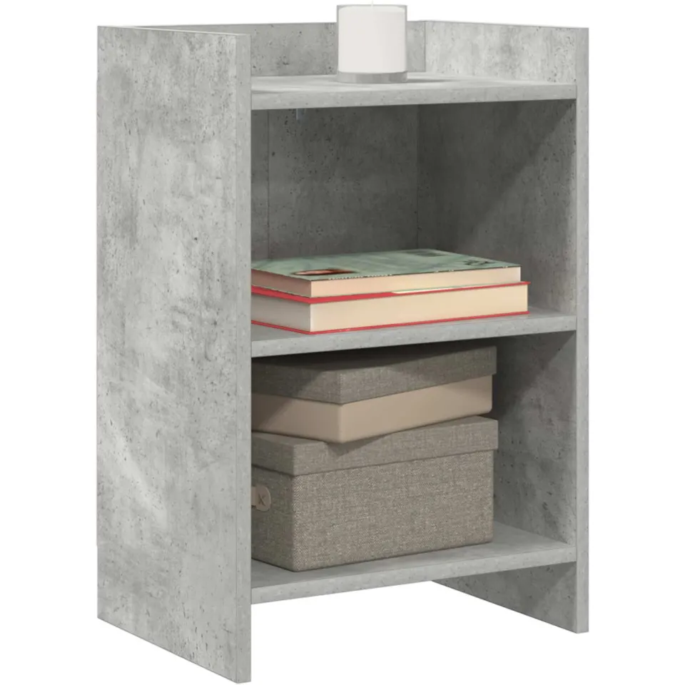 vidaXL Nachtkastjes 2 st Betongrijs 40 x 30 x 60 cm Bewerkt hout