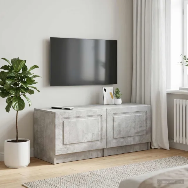 vidaXL Tv-meubel Betongrijs Bewerkt hout