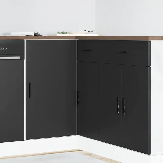 vidaXL Onderkast Lyon bewerkt hout zwart