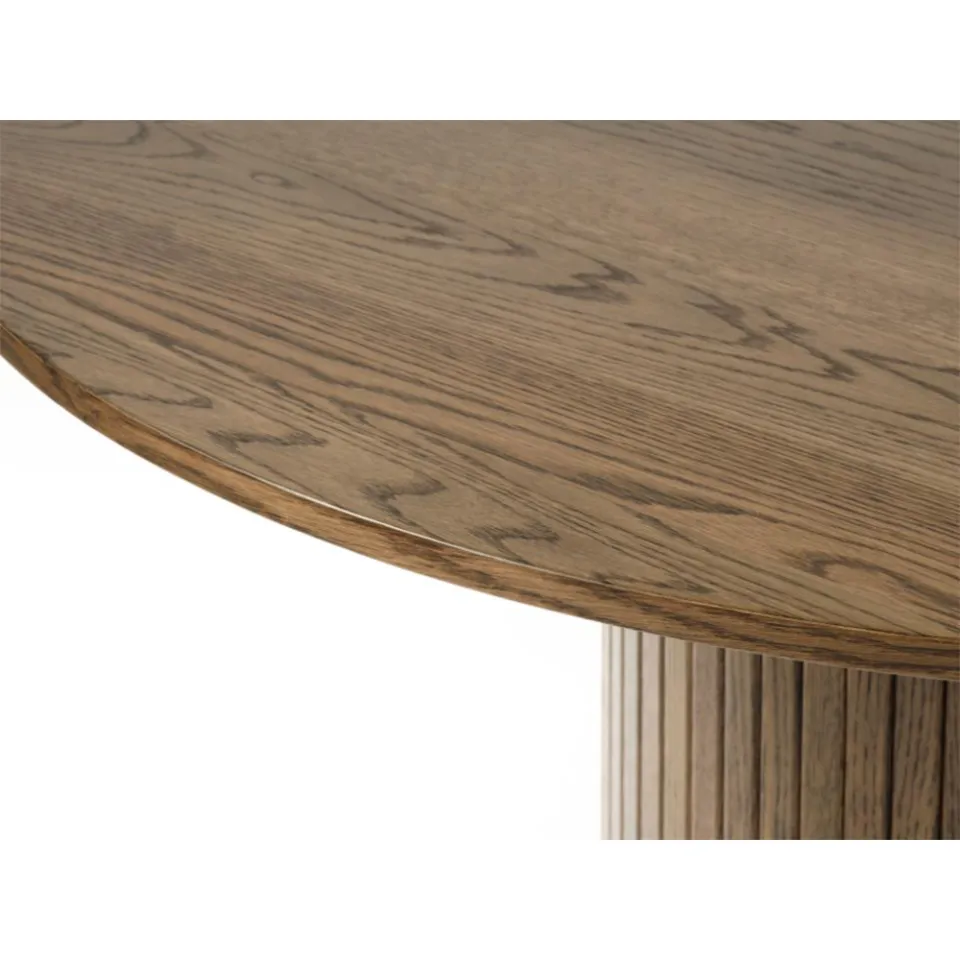 Olivine Lenn houten eettafel gerookt eiken - Ø 120 cm, foto 3