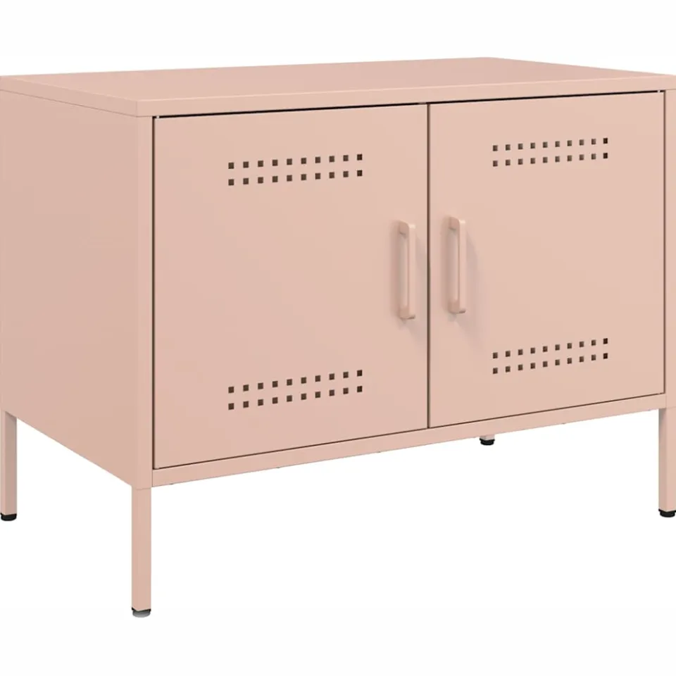 vidaXL Tv-meubelen 2 st 68x39x50,5 cm staal roze, foto 4