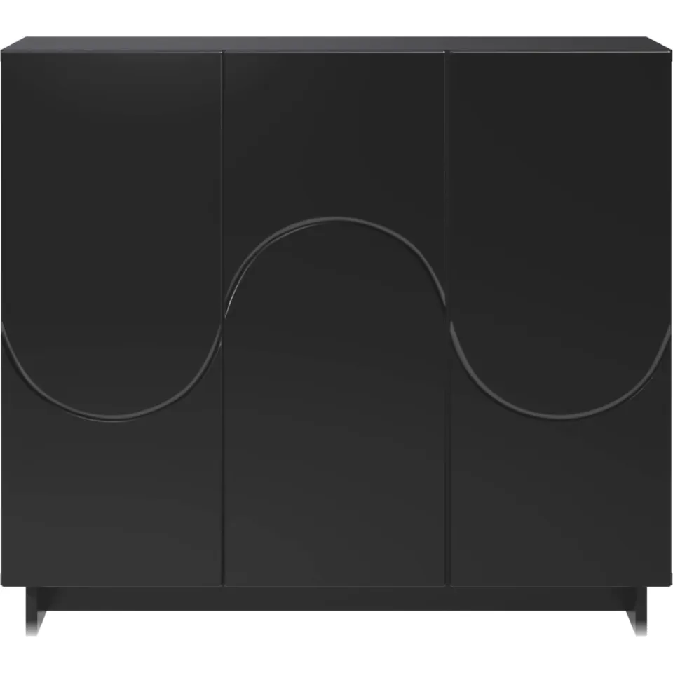 vidaXL Dressoir Zwart 85,5 x 31 x 75 cm Bewerkt hout, foto 4
