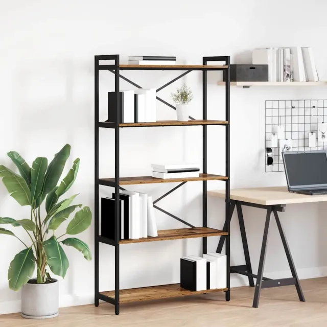 vidaXL Boekenkast 80 x 30 x 155 cm Bewerkt hout Oud hout bruin, foto 2