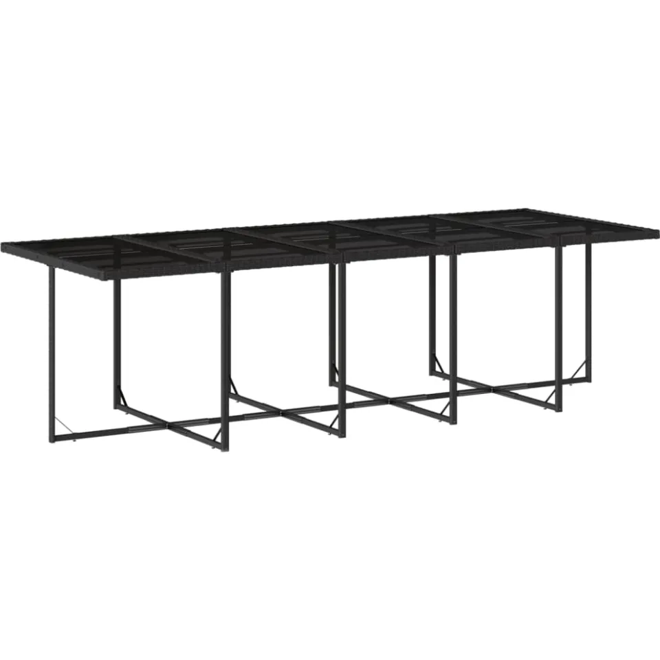 vidaXL 11-delige Tuinset met kussens poly rattan zwart, foto 4