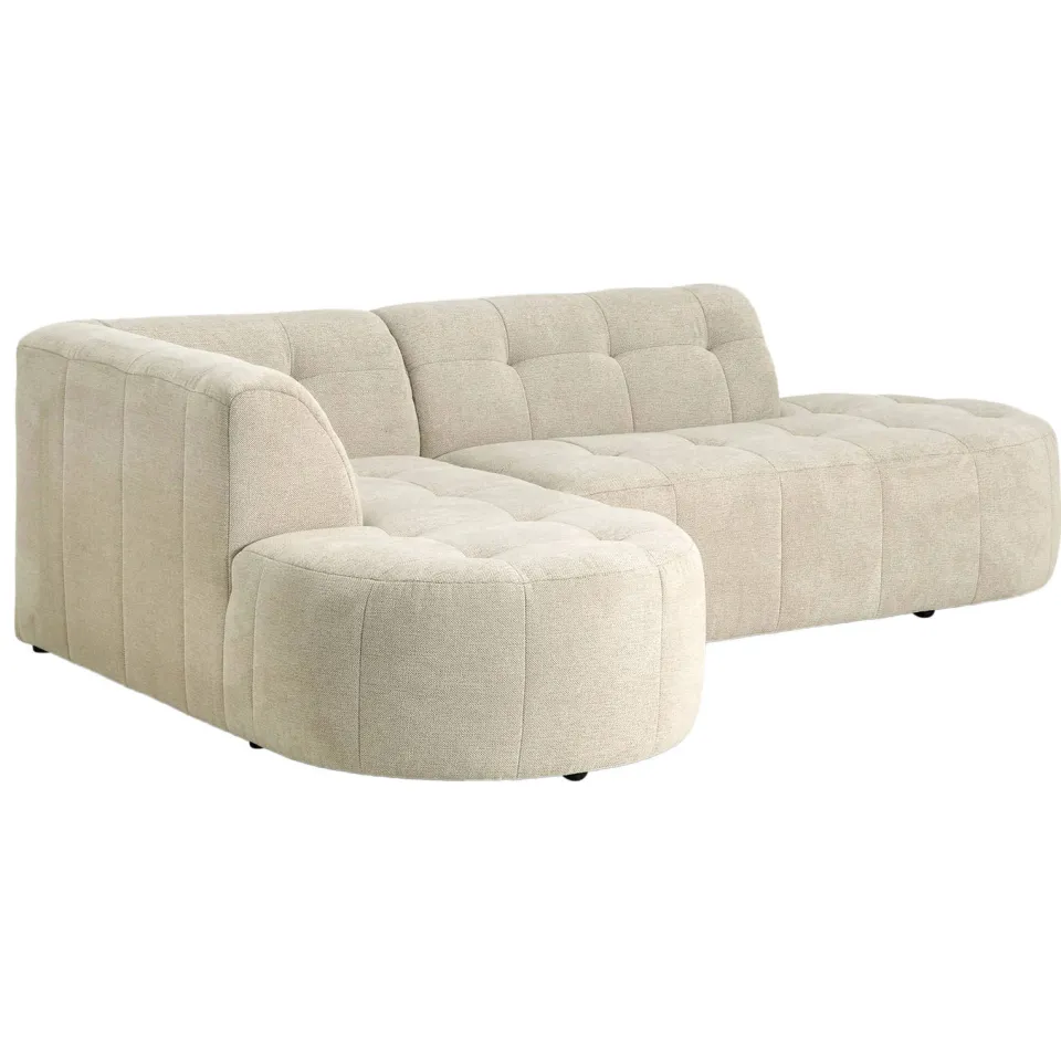 NOUS Living hoekbank met ronde hoek Aura - beige, foto 3