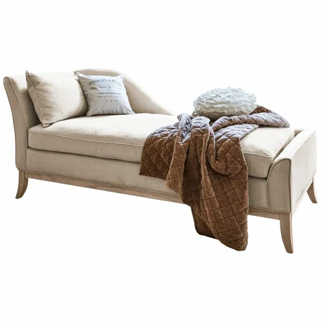Loberon Chaise longue Alphonse beige