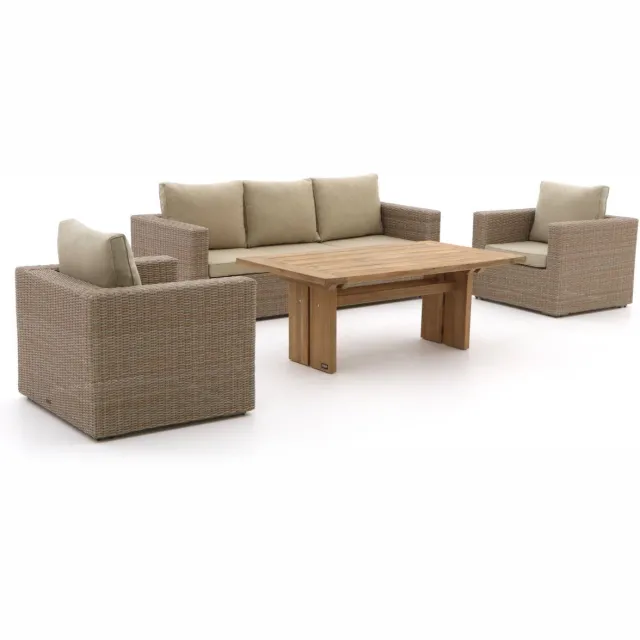 Intenso Furniture Intenso Carpino/ROUGH-L dining loungeset 4-delig Bruin