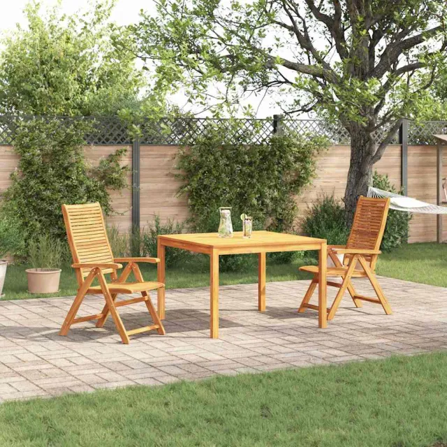 vidaXL Tuin eettafelset 3 st Bruin Massief Acaciahout, foto 2