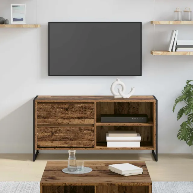 vidaXL TV-kast 100 x 36 x 49,5 cm Oud Hout Bewerkt hout Bruin