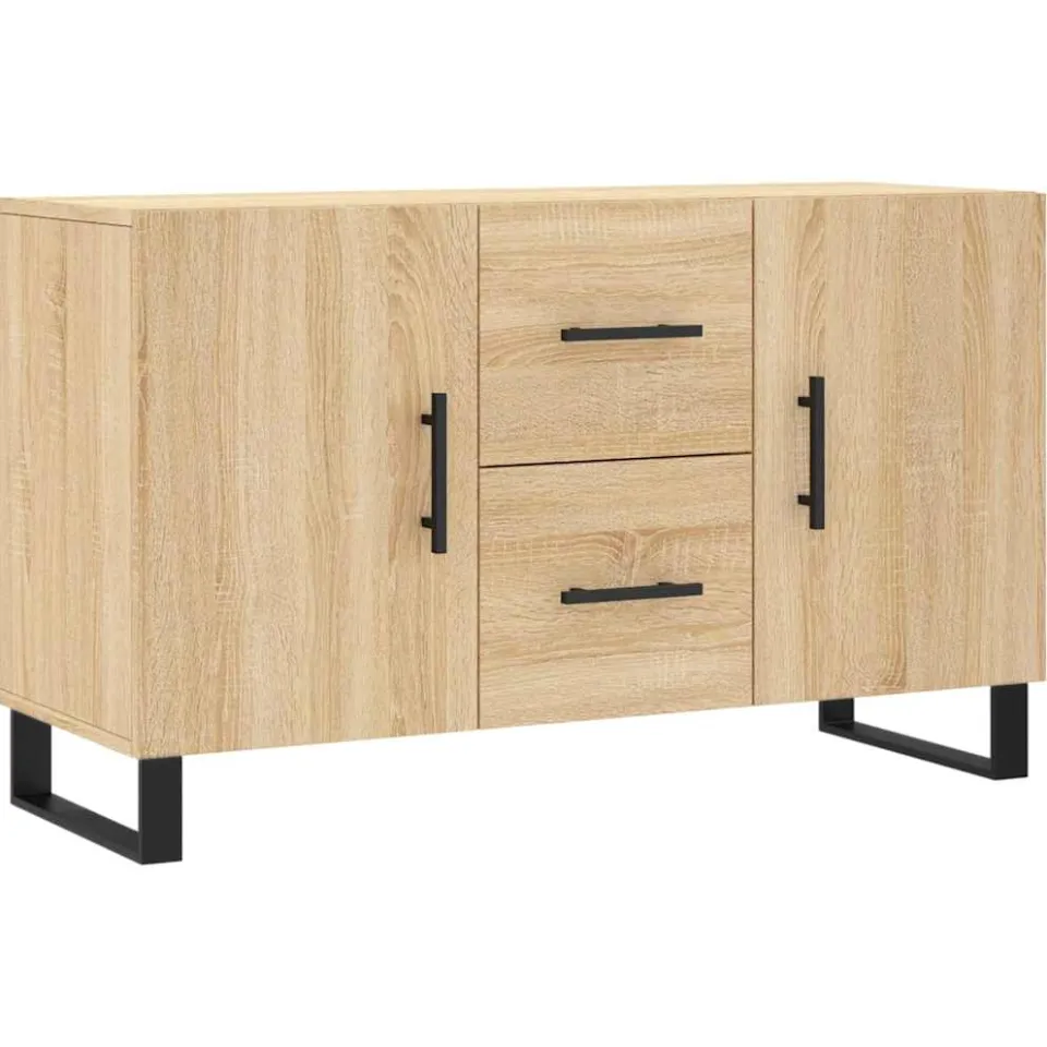 vidaXL Dressoir 100x36x60 cm bewerkt hout sonoma eikenkleurig, foto 3