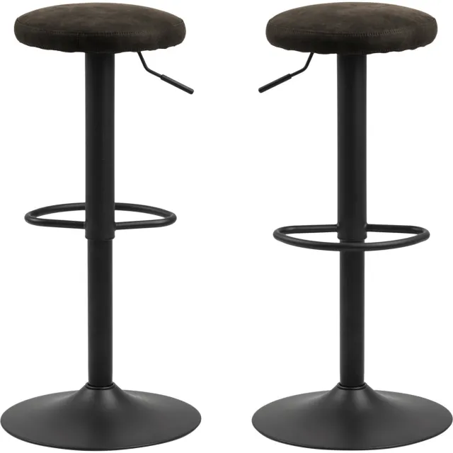 Giga Living Barkruk Ammonite Antraciet Verstelbaar - Giga Living - Set van 2