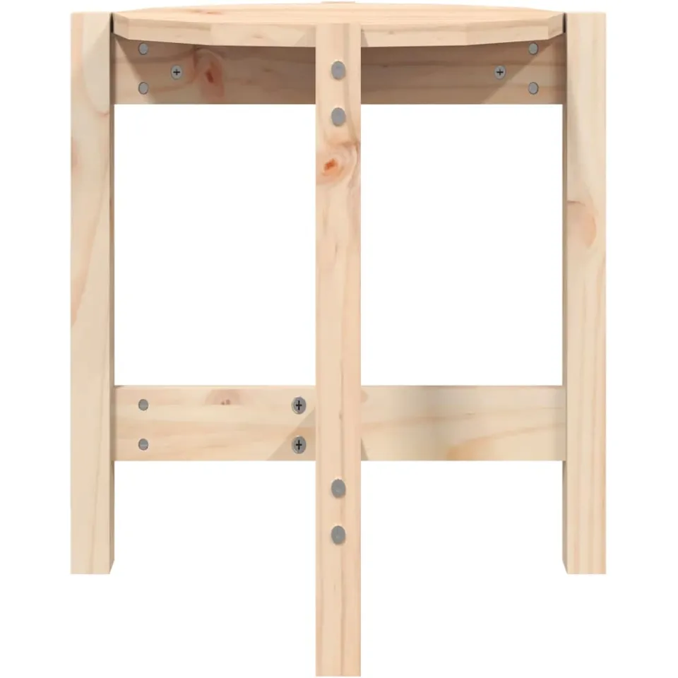 vidaXL Salontafel Ø 42,5x45 cm massief grenenhout bruin, foto 4
