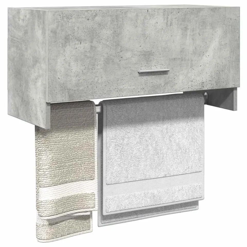 vidaXL Kledingkast 70x32,5x35 cm bewerkt hout betongrijs