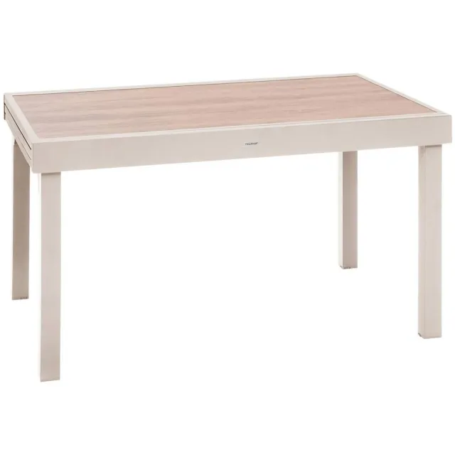 Hespéride Uitschuifbare tuintafel voor 12 personen van aluminium en glas PIAZZA argile
