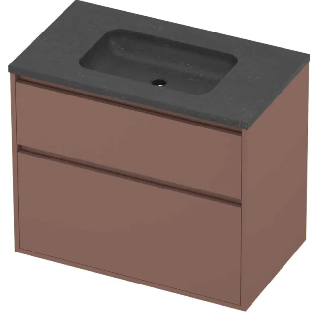 Proline Rollo Badmeubelset Hardsteen Elegant 80x46x67 cm Blue Stone Beauty Blush Rosé Goud