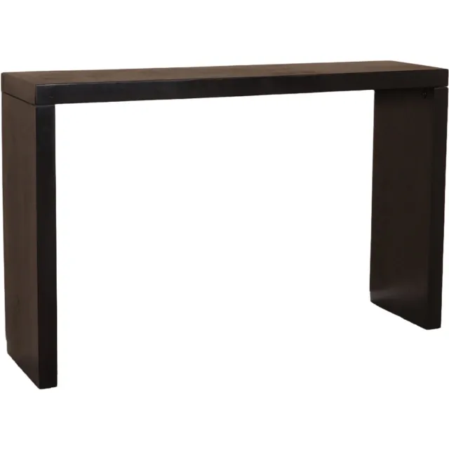 Lizzely Garden & Living Bijzettafel 120cm duurzaam mangohout Randy zwart industrieel side table