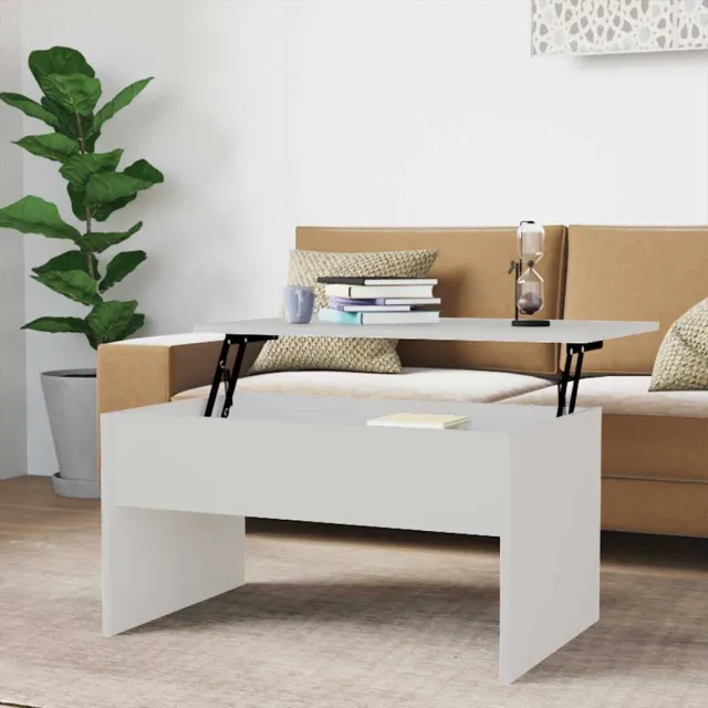 vidaXL Salontafel 80x50,5x41,5 cm bewerkt hout wit, foto 2