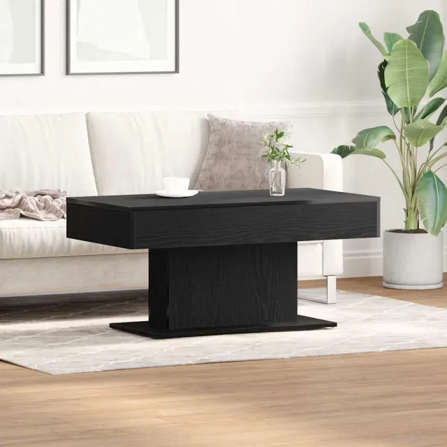 vidaXL Salontafel Zwart Eiken 96 x 50 x 45 cm Bewerkt hout