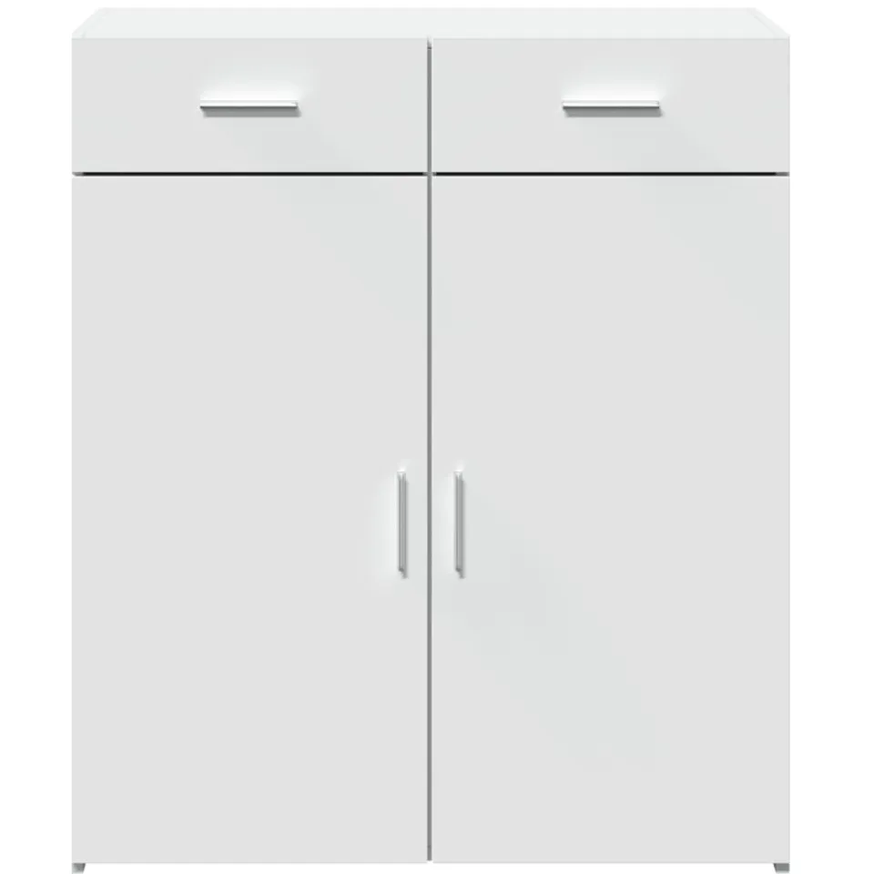 vidaXL Dressoir 80x42,5x93 cm bewerkt hout wit, foto 4