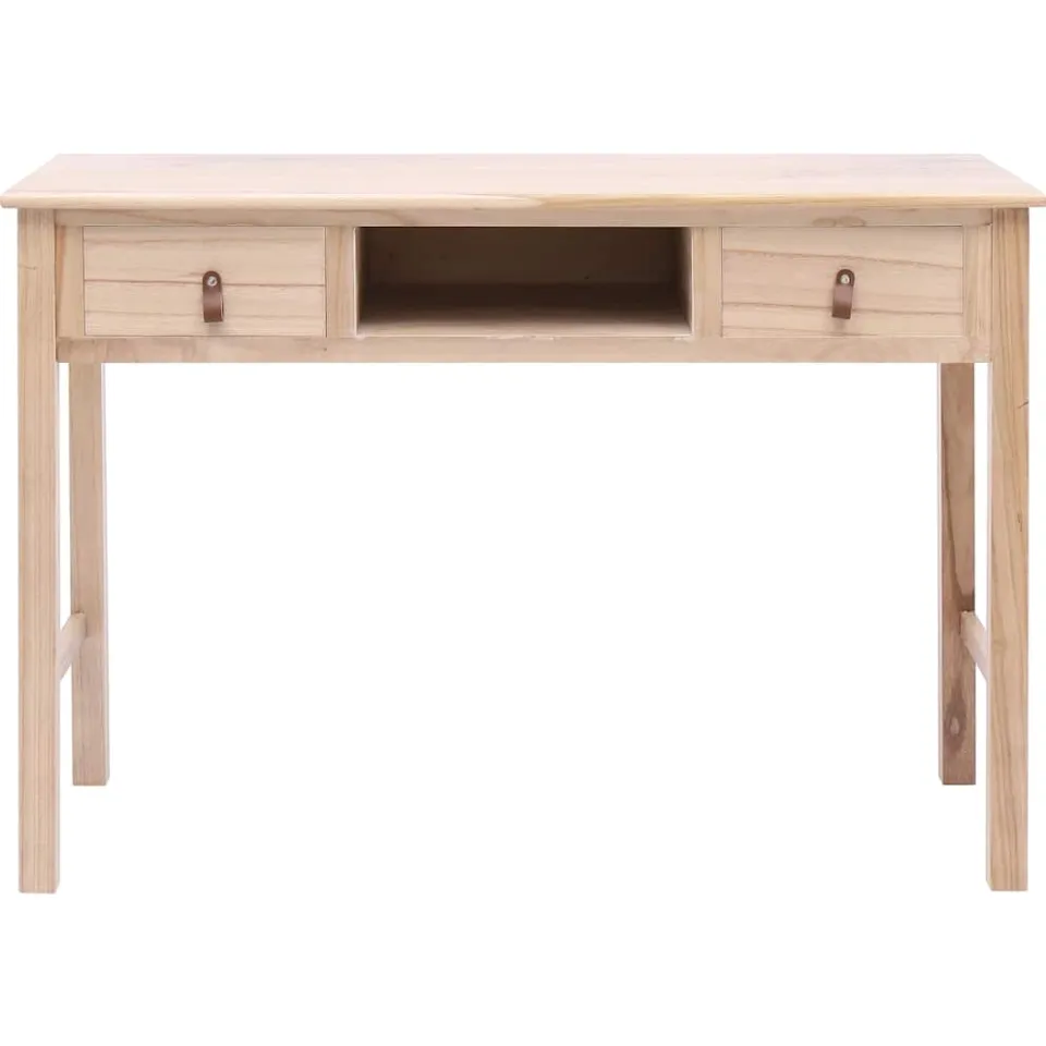 vidaXL Schrijftafel 110x45x76 cm hout naturel, foto 3