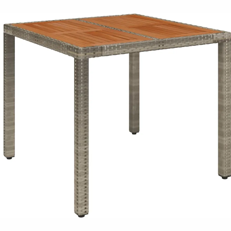 vidaXL 3-delige Tuinset met kussens poly rattan grijs, foto 3