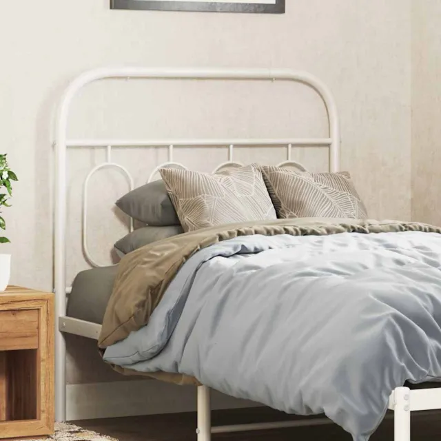 vidaXL Vervangend hoofdbord 90 cm metaal wit