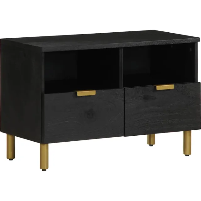 vidaXL Tv-meubel 70x33x46 cm bewerkt hout zwart