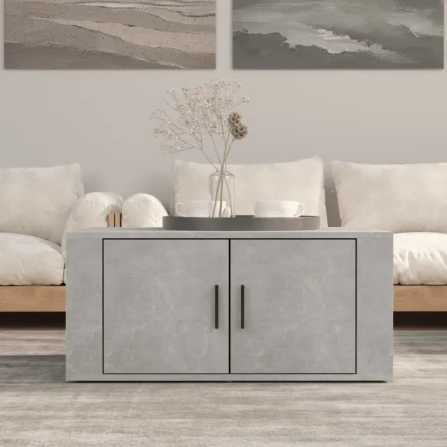 vidaXL Salontafel 80x50x36 cm bewerkt hout betongrijs grijs, foto 2