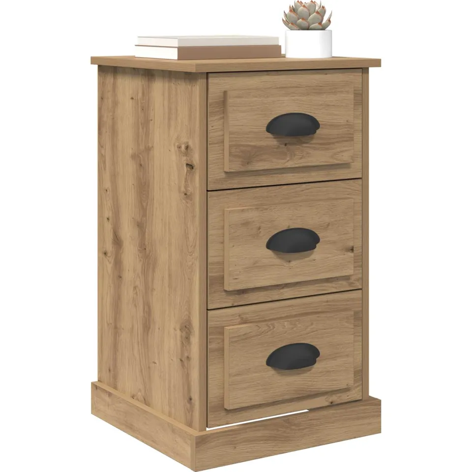 vidaXL Nachtkastje Artisan Eiken 39 x 39 x 67,5 cm Bewerkt hout Bruin